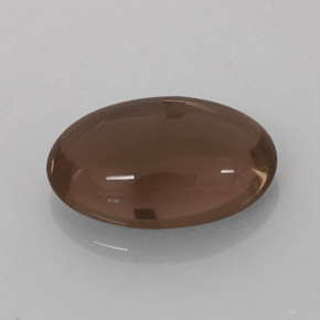 3.08克拉天然棕色烟晶，椭圆形切割，12.1×8.1毫米，半透明