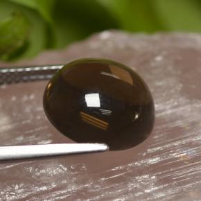 6.31克拉天然棕色烟晶，圆形切割，11.90毫米，透明