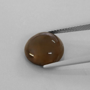 6.22克拉天然棕色烟晶，透明，12.10毫米，透明/半透明
