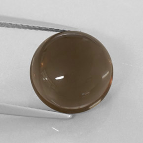 6.99克拉天然棕色烟晶，透明，12.28毫米，透明/半透明