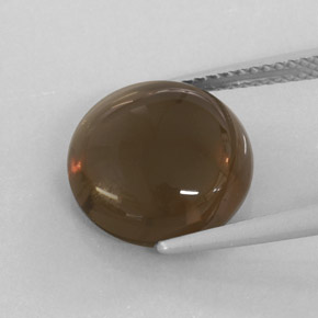6.40克拉天然棕色烟晶，透明，12.03毫米，透明/半透明