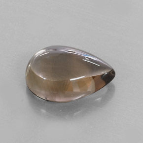 8.58克拉天然棕色烟晶，梨形，16.1×12.1毫米，透明