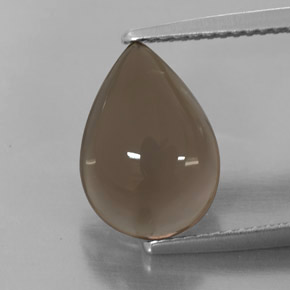 4.05克拉天然棕色烟晶，透明，12.9×9.1毫米，透明/半透明
