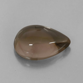 4.05克拉天然棕色烟晶，透明，12.9×9.1毫米，透明/半透明