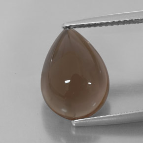 6.75克拉天然棕色烟晶，透明，14.1×10.2毫米，透明/半透明