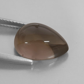 6.75克拉天然棕色烟晶，透明，14.1×10.2毫米，透明/半透明