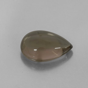 3.83克拉天然棕色烟晶，透明，12.8×9毫米，透明/半透明