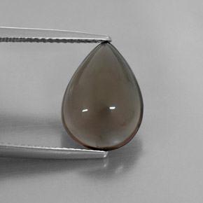 4.80克拉天然棕色烟晶，透明，13.8×10.2毫米，透明/半透明