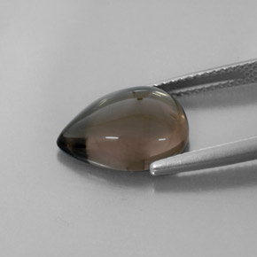 4.80克拉天然棕色烟晶，透明，13.8×10.2毫米，透明/半透明