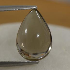 4.19克拉天然棕色烟晶，梨形，12.8×9毫米，透明