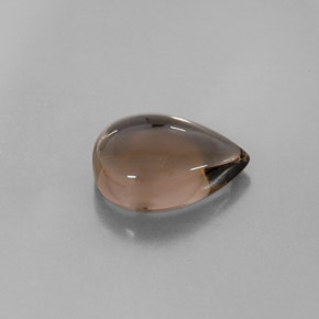 4.39克拉天然棕色烟晶，透明，13.1×9.2毫米，透明/半透明