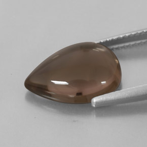 4.53克拉天然棕色烟晶，透明，14.2×10毫米，透明/半透明