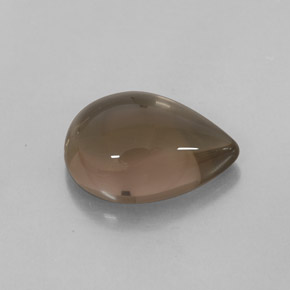 4.14克拉天然棕色烟晶，透明，12.9×9毫米，透明/半透明