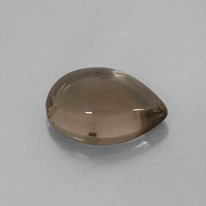 3.89克拉天然棕色烟晶，透明，12.7×9毫米，透明/半透明
