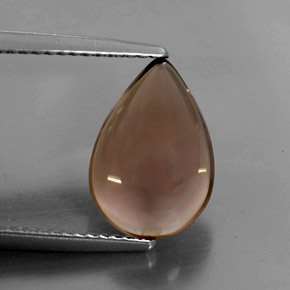 3.55克拉天然棕色烟晶，透明，12.8×8.9毫米，透明/半透明