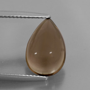 4.06克拉天然棕色烟晶，透明，13.2×9.1毫米，透明/半透明