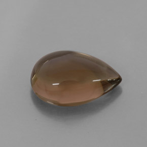 4.06克拉天然棕色烟晶，透明，13.2×9.1毫米，透明/半透明