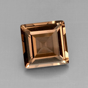 4.21克拉天然棕色烟晶，方形，10.2×10.1毫米，VS