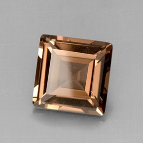 4.21克拉天然棕色烟晶，方形，10.2×10.1毫米，VS