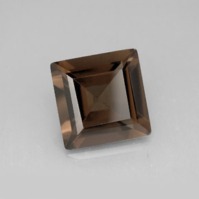 3.96克拉天然棕色烟晶，方形，10.2×10.2毫米，VVS-VS
