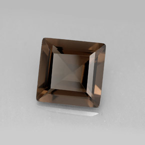 3.96克拉天然棕色烟晶，方形，10.2×10.2毫米，VVS-VS