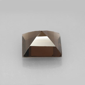3.96克拉天然棕色烟晶，方形，10.2×10.2毫米，VVS-VS