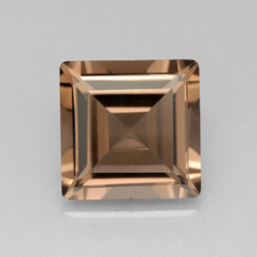 4.06克拉天然棕色烟晶，方形，10.1×10毫米，VVS-VS