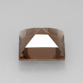 4.06克拉天然棕色烟晶，方形，10.1×10毫米，VVS-VS