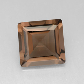 3.83克拉天然棕色烟晶，方形，10.1×10毫米，VVS-VS
