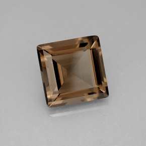 4.28克拉天然棕色烟晶，方形，10.1×10.1毫米，VVS-VS
