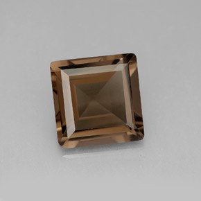 3.93克拉天然棕色烟晶，方形，10.2×10毫米，VVS-VS