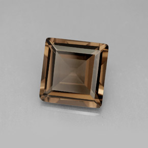 3.93克拉天然棕色烟晶，方形，10.2×10毫米，VVS-VS