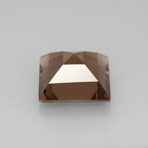 3.86克拉天然棕色烟晶，方形，9.9×9.9毫米，VVS-VS