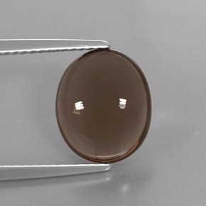 2.98克拉天然棕色烟晶，椭圆形切割，11×9.1毫米，透明