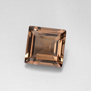 4.04克拉天然棕色烟晶，方形，10.2×10.1毫米，VVS-VS