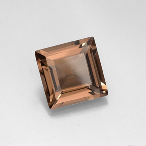 4.04克拉天然棕色烟晶，方形，10.2×10.1毫米，VVS-VS