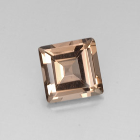 4.05克拉天然棕色烟晶，方形，10×10毫米，VVS-VS