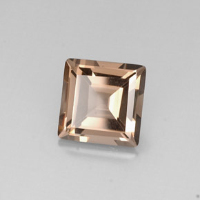 4.05克拉天然棕色烟晶，方形，10×10毫米，VVS-VS