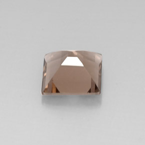 4.05克拉天然棕色烟晶，方形，10×10毫米，VVS-VS