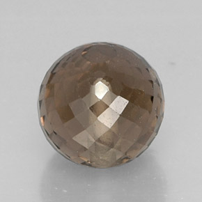 7.00克拉天然棕色烟晶，球形，10.1×9.6毫米，VVS-VS