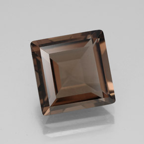 4.50克拉天然棕色烟晶，方形，10.2×10.1毫米，VVS-VS