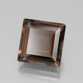 4.50克拉天然棕色烟晶，方形，10.2×10.1毫米，VVS-VS