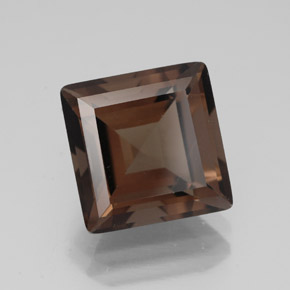 4.53克拉天然棕色烟晶，方形，10.1×10.1毫米，VVS-VS