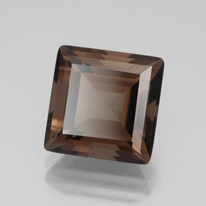 4.53克拉天然棕色烟晶，方形，10.1×10.1毫米，VVS-VS