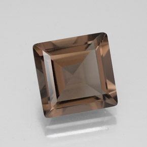 4.30克拉天然棕色烟晶，方形，10.1×10毫米，VVS-VS
