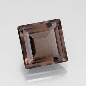 4.15克拉天然棕色烟晶，方形，10×10毫米，VVS