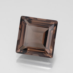 4.15克拉天然棕色烟晶，方形，10×10毫米，VVS