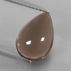 2.99克拉天然棕色烟晶，梨形，12×8.4毫米，透明
