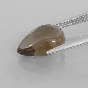 3.26克拉天然棕色烟晶，透明，11.9×8.1毫米，透明/半透明