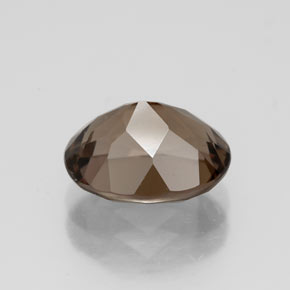 2.54克拉天然棕色烟晶，椭圆形切割，10×7.9毫米，VVS-VS